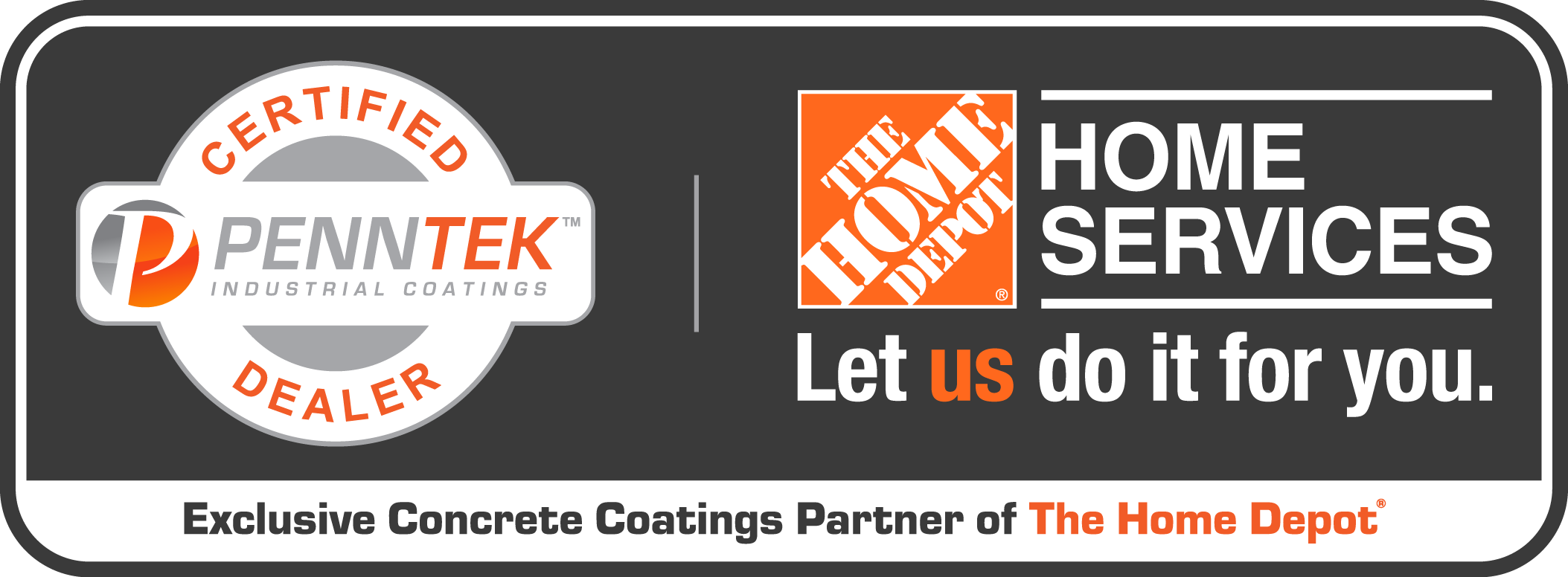 The Home Depot and Penntek Industrial Coatings partner lockup