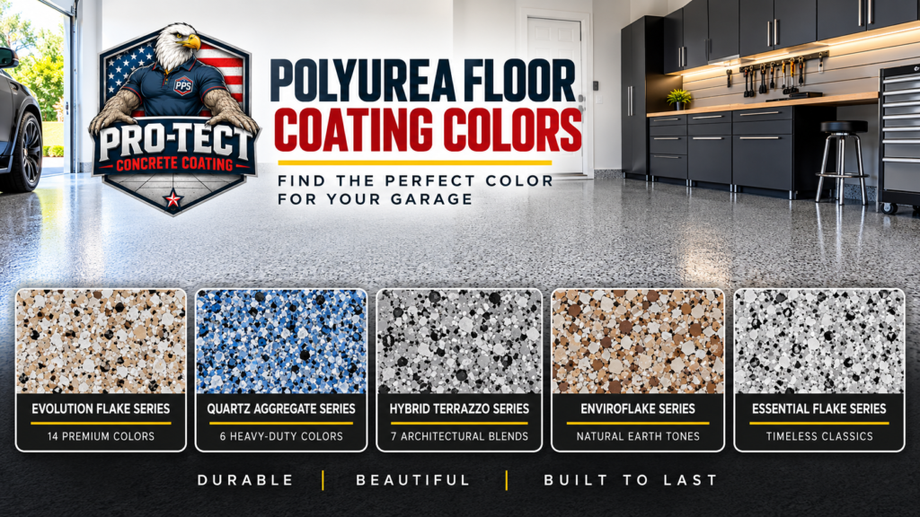 polyurea garage floor coating colors